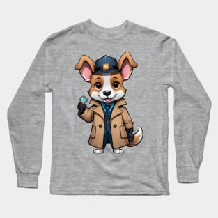 Detective Corgi Long Sleeve T-Shirt